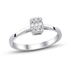 0.12 Karat Baget Pırlanta Yüzük (H-I VS/Tektaş Görseli)